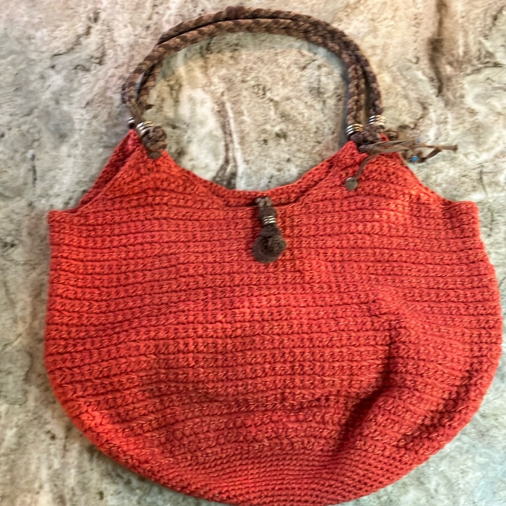 Sakroots Happy & Free Hobo Bag Red
